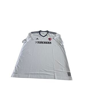 Adidas St. Louis City SC Soccer Jersey Mens 2XL/XXL Gray Kit MLS Purina Sponsor